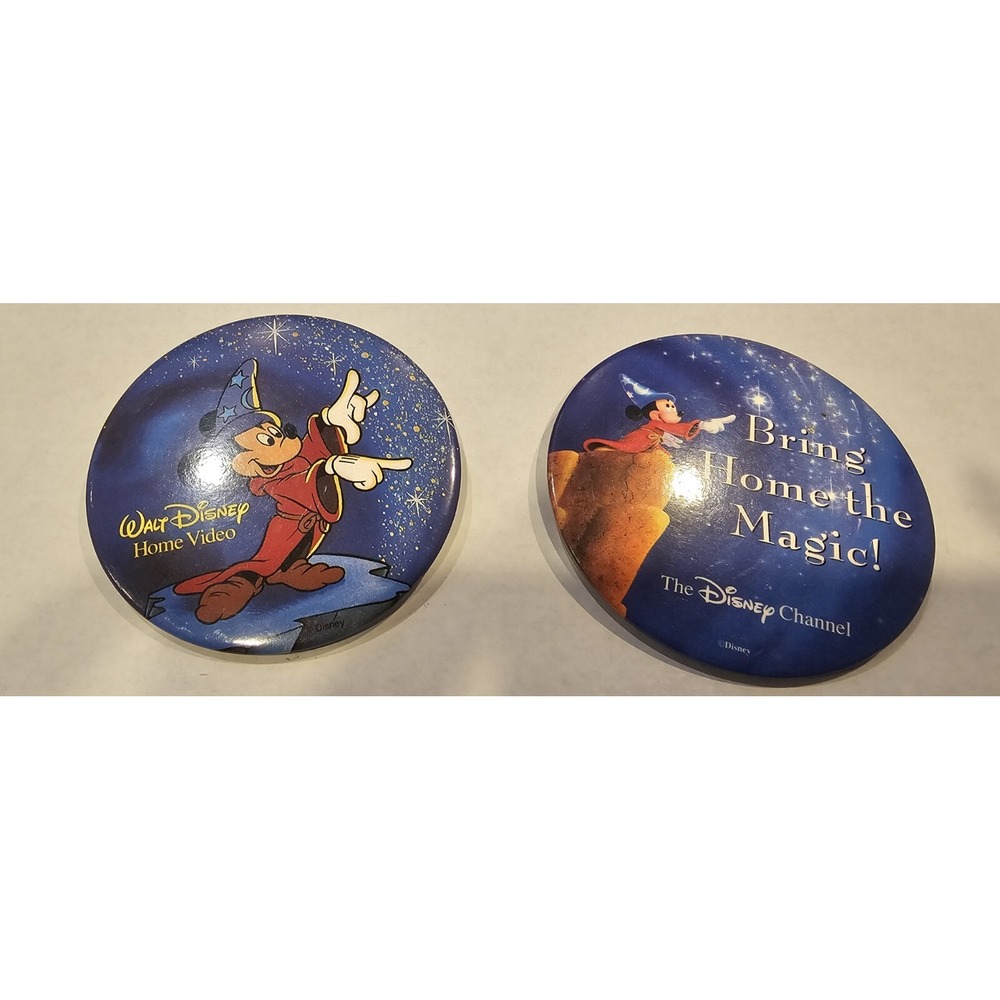 Vintage Walt Disney Home And Walt Disney Channel Buttons